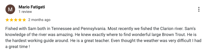Pennsylvania Fly Fishing Guided Trip Review